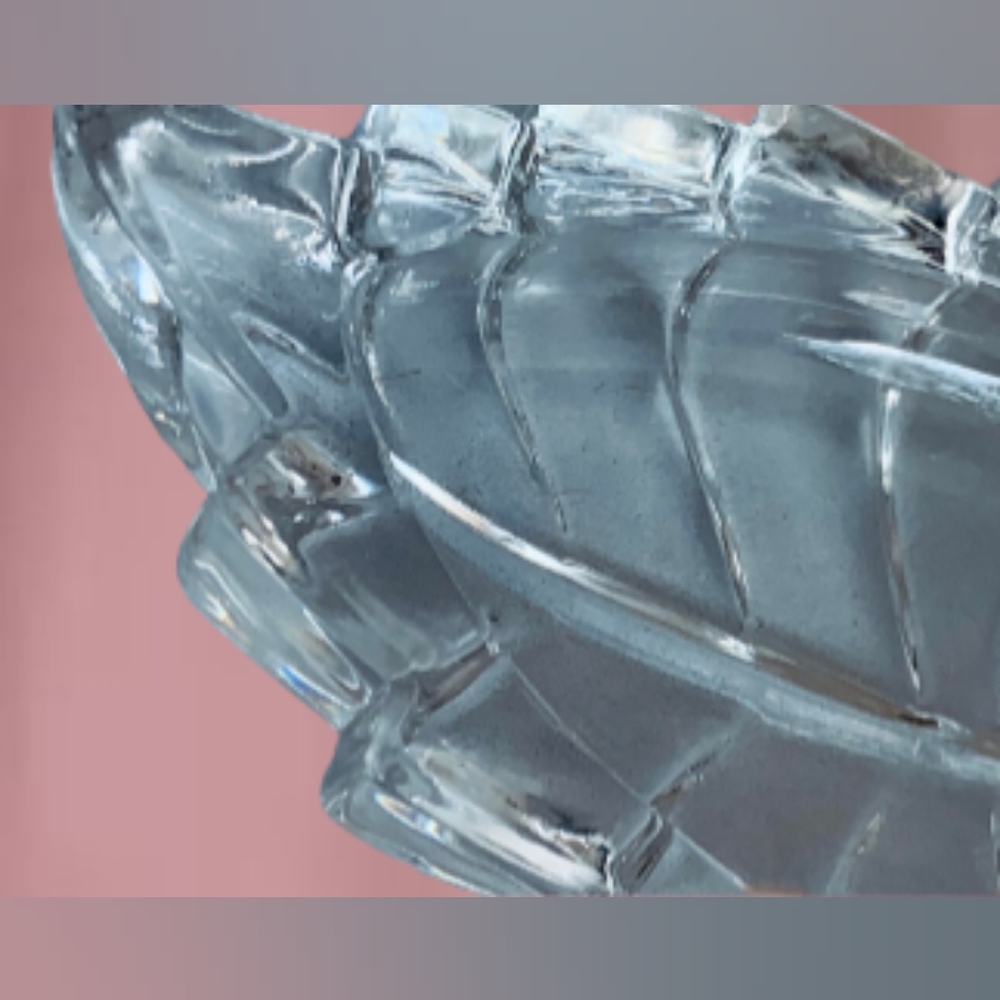VINTAGE "ROYAL CRYSTAL ROCK" ITALIAN GENUINE LEAD CRYSTAL BUTTER PAT DISH 24% - Picture 5 of 8